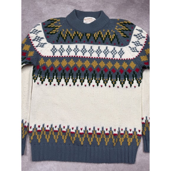Vintage‎ Broadway Sweater Mens Medium Acrylic Knit Pullover 80s Pattern - Picture 2 of 15